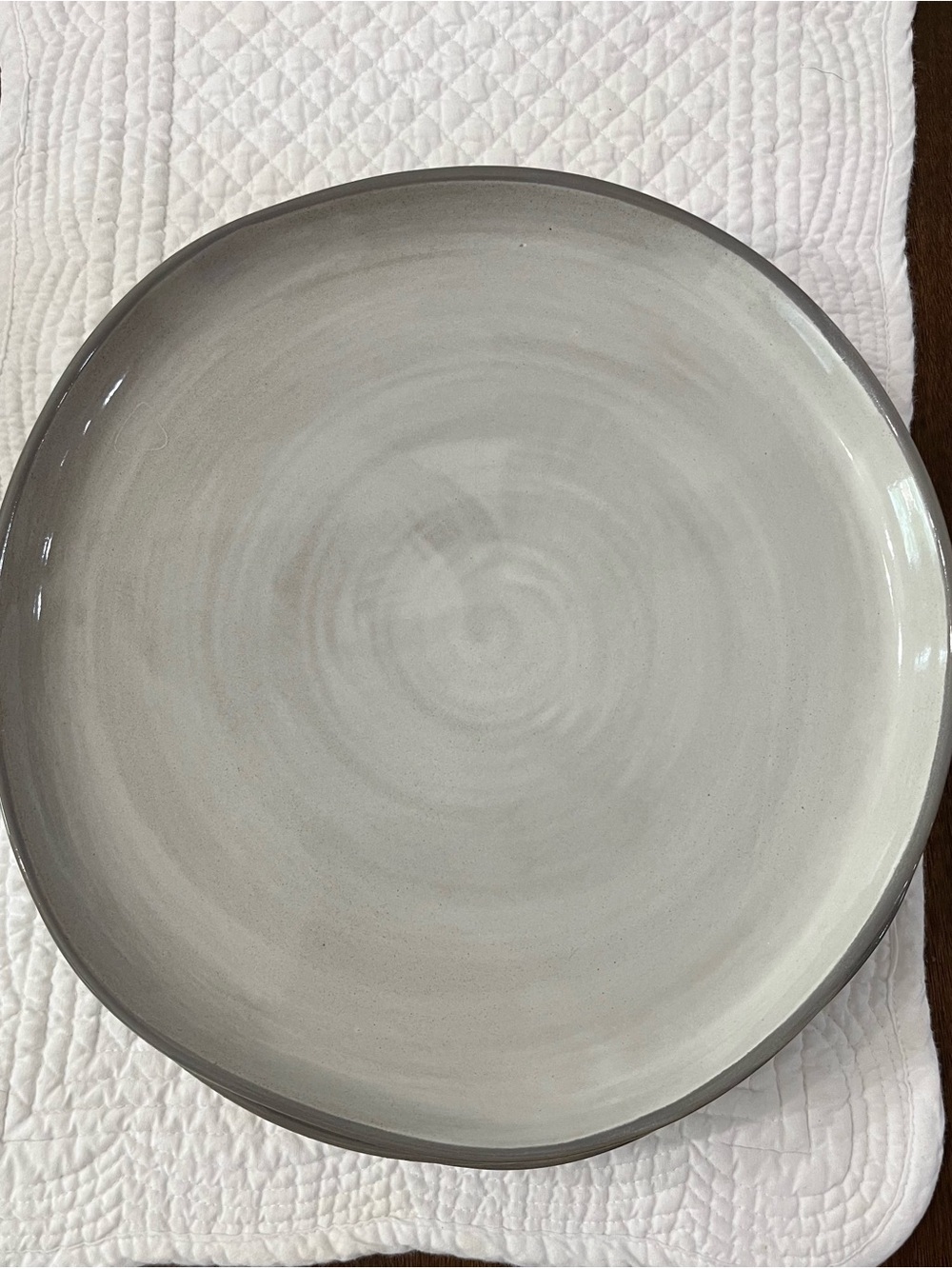 4pk 10.5" Stoneware Reactive Glaze Dinner Plate Gray - Hearth & Hand Magnolia